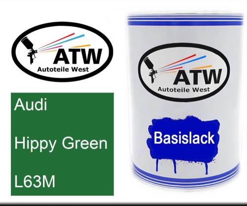 Audi, Hippy Green, L63M: 500ml Lackdose, von ATW Autoteile West.